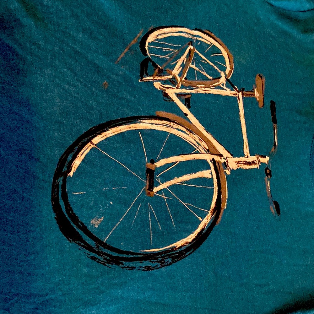 New Banana Republic Men's Bike Evolution Graphic T-Shirt, Blue, Sz Medium
